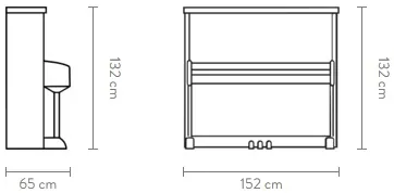 Dimensions of the Grand Upright 130